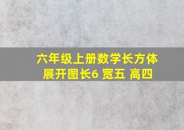 六年级上册数学长方体展开图长6 宽五 高四